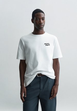 HANDWRITING COMFORT TEE - Základné tričko - white/black