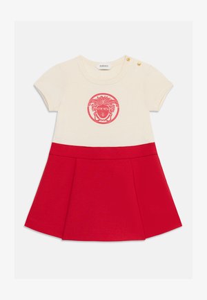 Versace, DRESS PUNTO MILANO MEDUSA PRINT - Džersejové šaty - cream/lipstick red