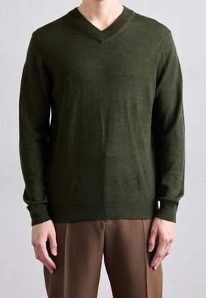 Stickad tröja - dark green