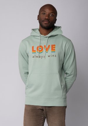 LOVE ALWAYS WINS - Kapuzenpullover - aloe