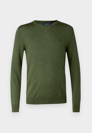 SLIM FIT WASHABLE WOOL CREWNECK JUMPER  - Strikkegenser - classic olive heather