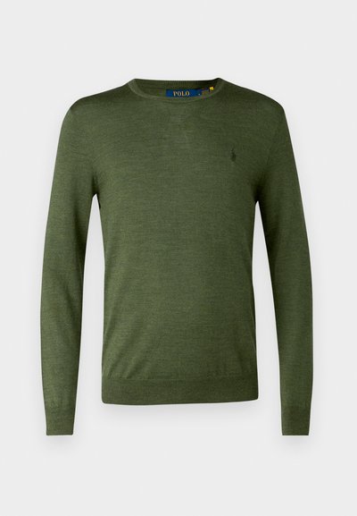 Polo Ralph Lauren SLIM FIT WASHABLE WOOL CREWNECK JUMPER  - Camisola - classic olive heather