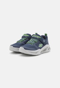 Skechers LIGHTED GORE STRAP  - Baskets basses - navy/lime