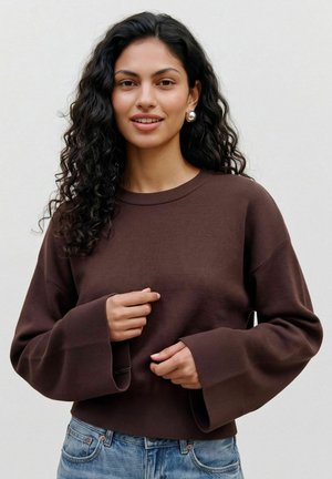 Vero Moda, KNITTED PULLOVER AWHANNA KNITTED PULLOVER - Pullover - chocolate torte