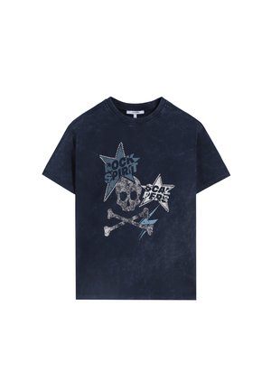 SKULLROCK TEE - Camiseta estampada - navy