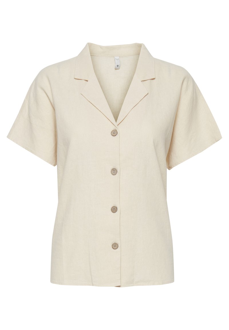 PULZ Overhemdblouse zandkleur