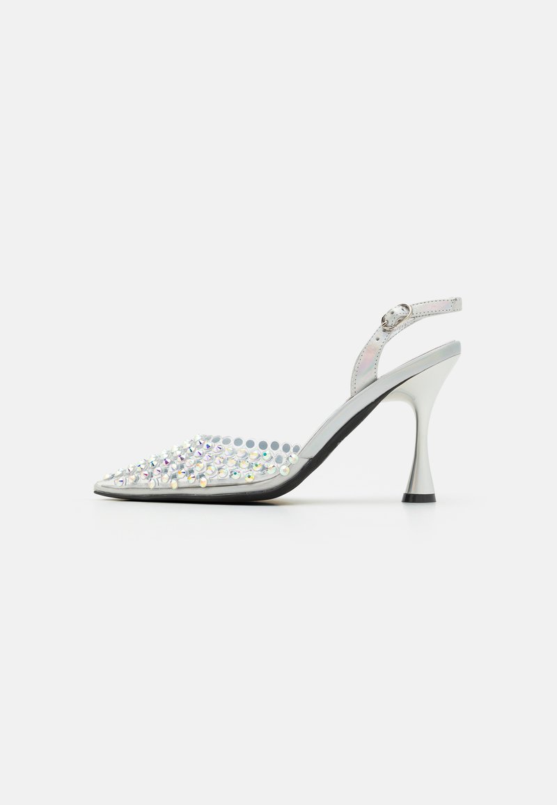 Jeffrey Campbell SHINER - Sandalias de tacón - silver-coloured