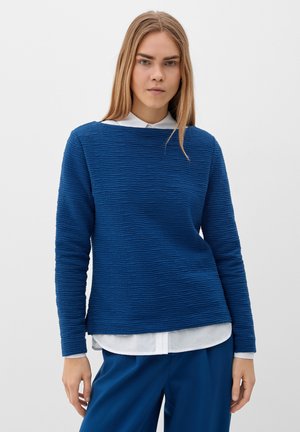 s.Oliver MIT MUSTERSTRUKTUR - Sweatshirt - ozeanblau