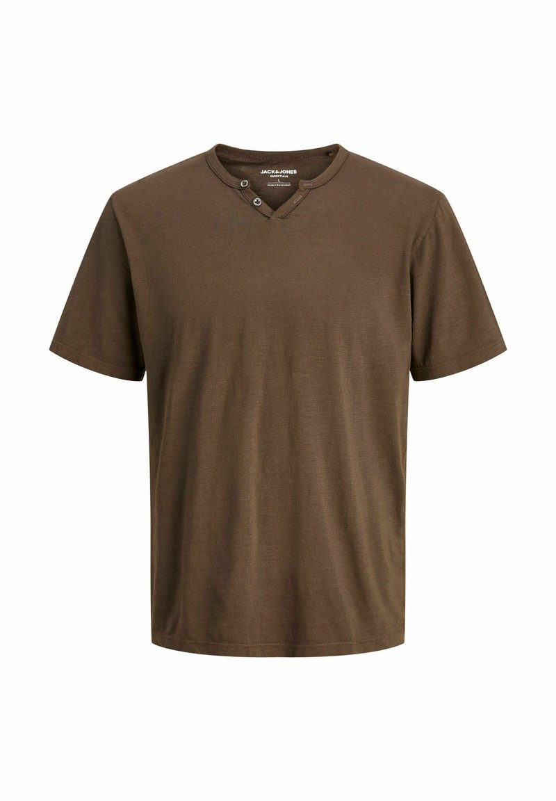 jack & jones T-shirt basic donkerbruin