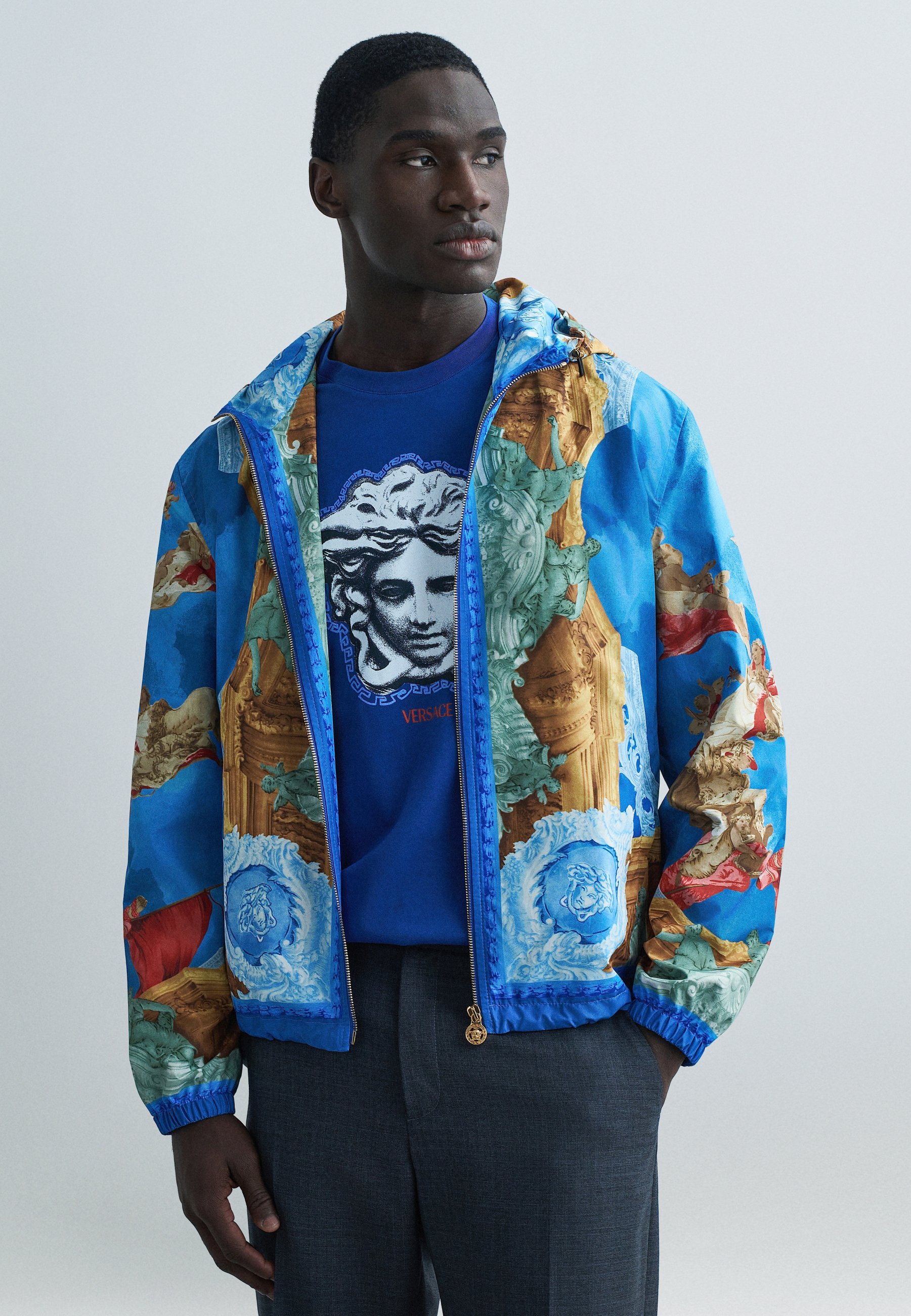 Versace BLOUSON AFFRESCO PRINTED - Light jacket - multi-coloured
