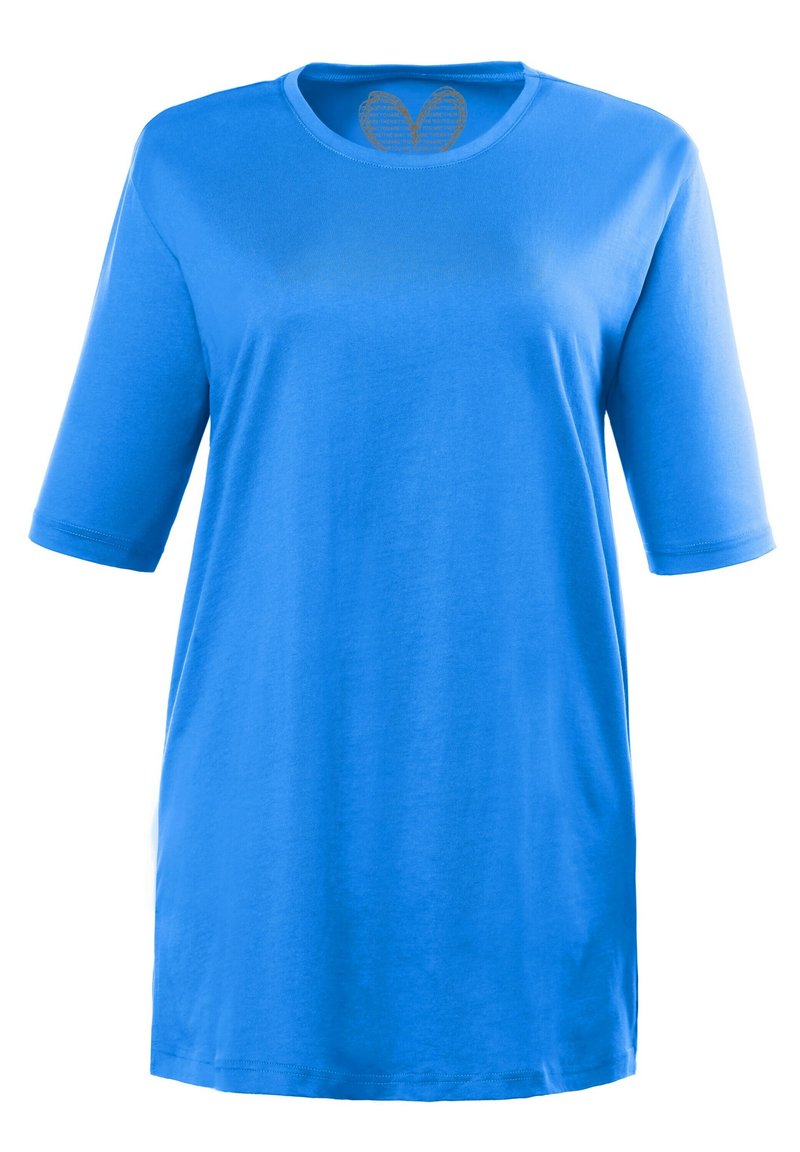 Ulla Popken PLUS SIZE SHORT SLEEVE TEE  - Basic T-shirt - mittelblau