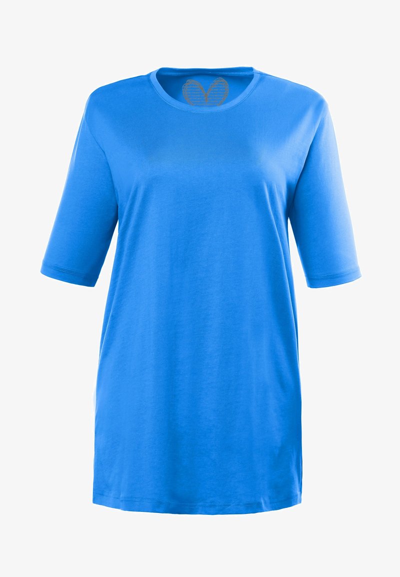 Ulla Popken PLUS SIZE SHORT SLEEVE TEE - Basic T-shirt - mittelblau