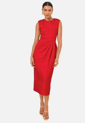 Lipsy, GATHERED WAIST SLEEVELESS COLUMN MIDI DRESS - Etuikleid - red