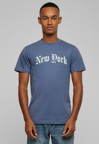 Mister Tee NEW YORK WORDING TEE - T-shirts print - vintageblue