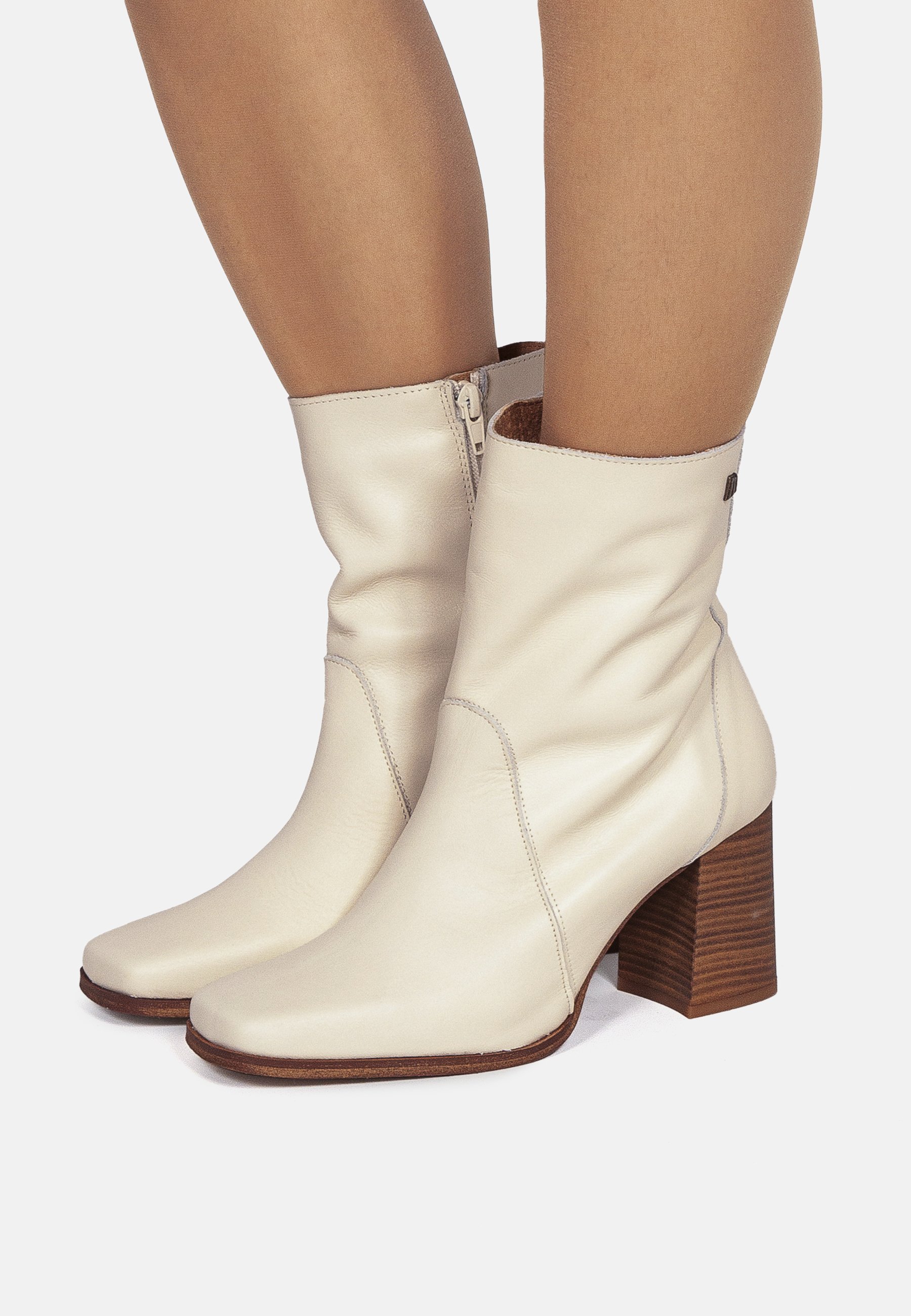 Botines de tacón - blanco -