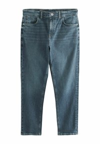 Jeans slim fit din denim albastru închis. Include cinci buzunare, închidere cu nasture și croială dreaptă, cu o decolorare minimă.