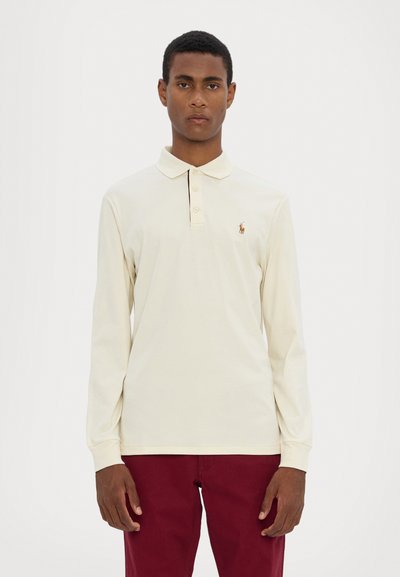 Polo Ralph Lauren CUSTOM SLIM FIT SOFT COTTON POLO SHIRT - Ilgarankovis viršutinės dalies drabužis - herbal milk