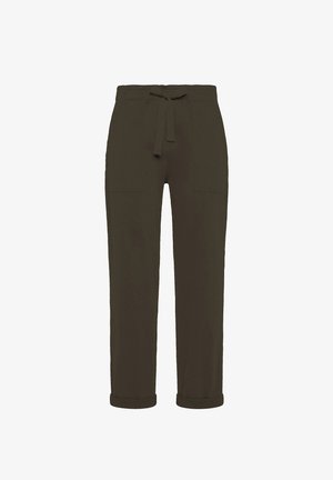 Deha, STRAIGHT TROUSERS IN STRETCH GABARDINE - TROUSERS - Trousers - brown