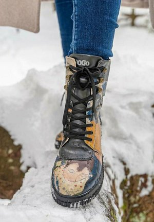 Dogo FUTURE PEINTRES - Platform ankle boots - blau