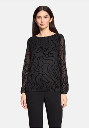 MIT RAFFUNG - Bluse - schwarz schwarz