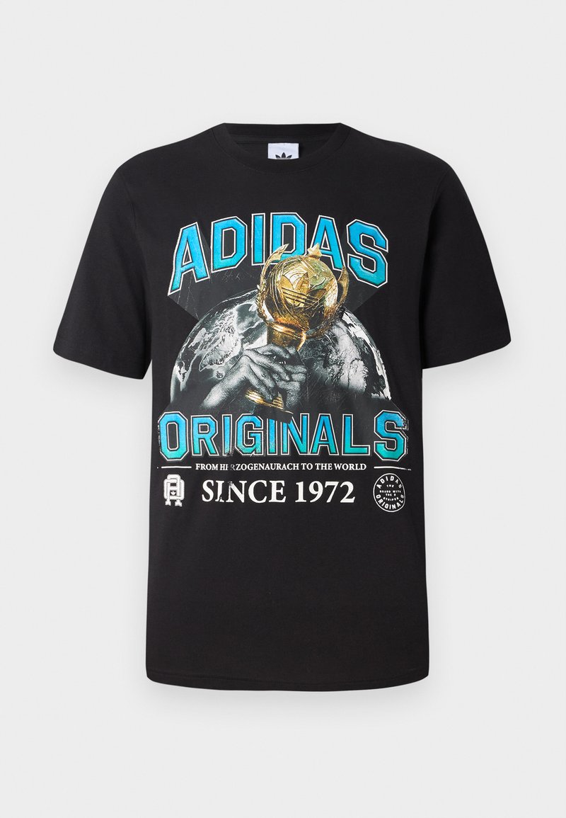 adidas Originals T-shirt print zwart adidas Originals T-shirt print zwart