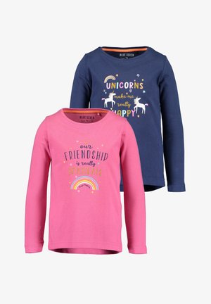Langarmshirt - pink dk blau