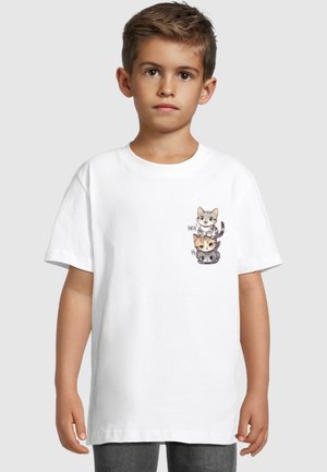 Merchcode, HI CATS - TEE - T-Shirt print - white