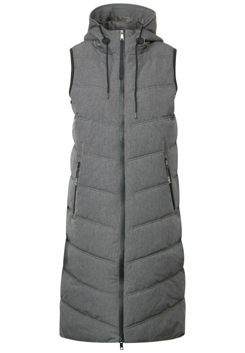 Kapuze Zara Lange Steppweste Damen Kapuze Longweste Lange Ã