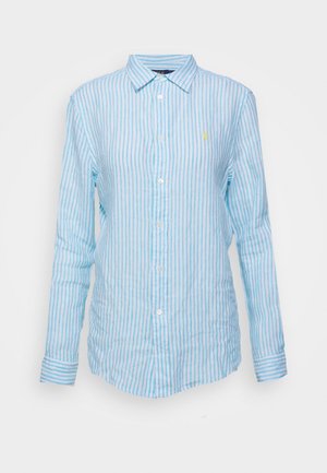 Polo Ralph Lauren RELAXED LONG SLEEVE BUTTON FRONT SHIRT - Bluza s gumbima - turquoise /white