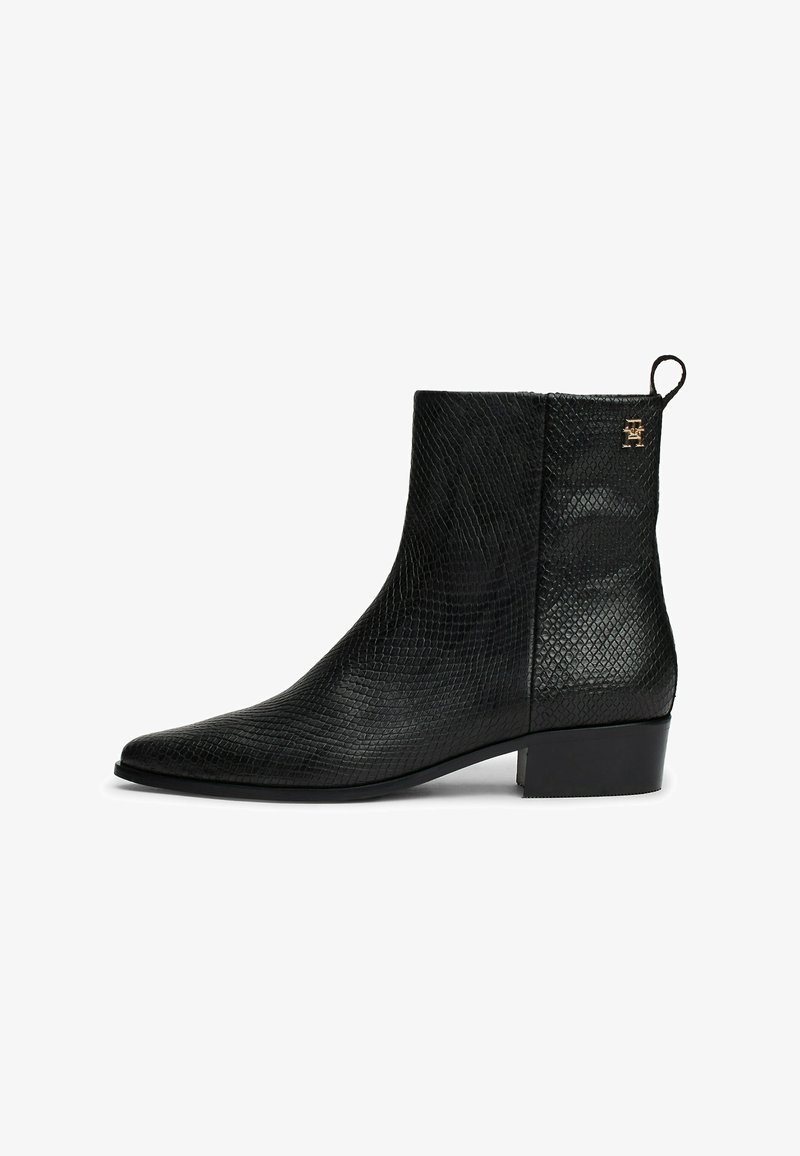 Tommy Hilfiger FLAT SNAKE - Korte laarzen - black