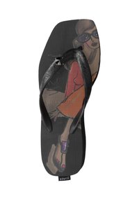 Uzurii BEACH COCKTAIL MID HEEL  - Tongs - black