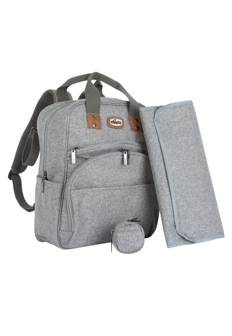 Ruvalino Luiertas rugzak, baby luiertas rugzak met Changing Mat voor mama en papa (Grijs