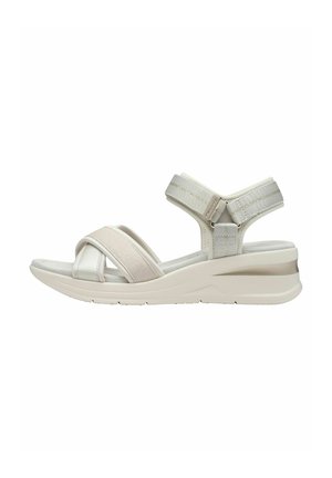 Tamaris, Sandalen met plateauzool - ivory