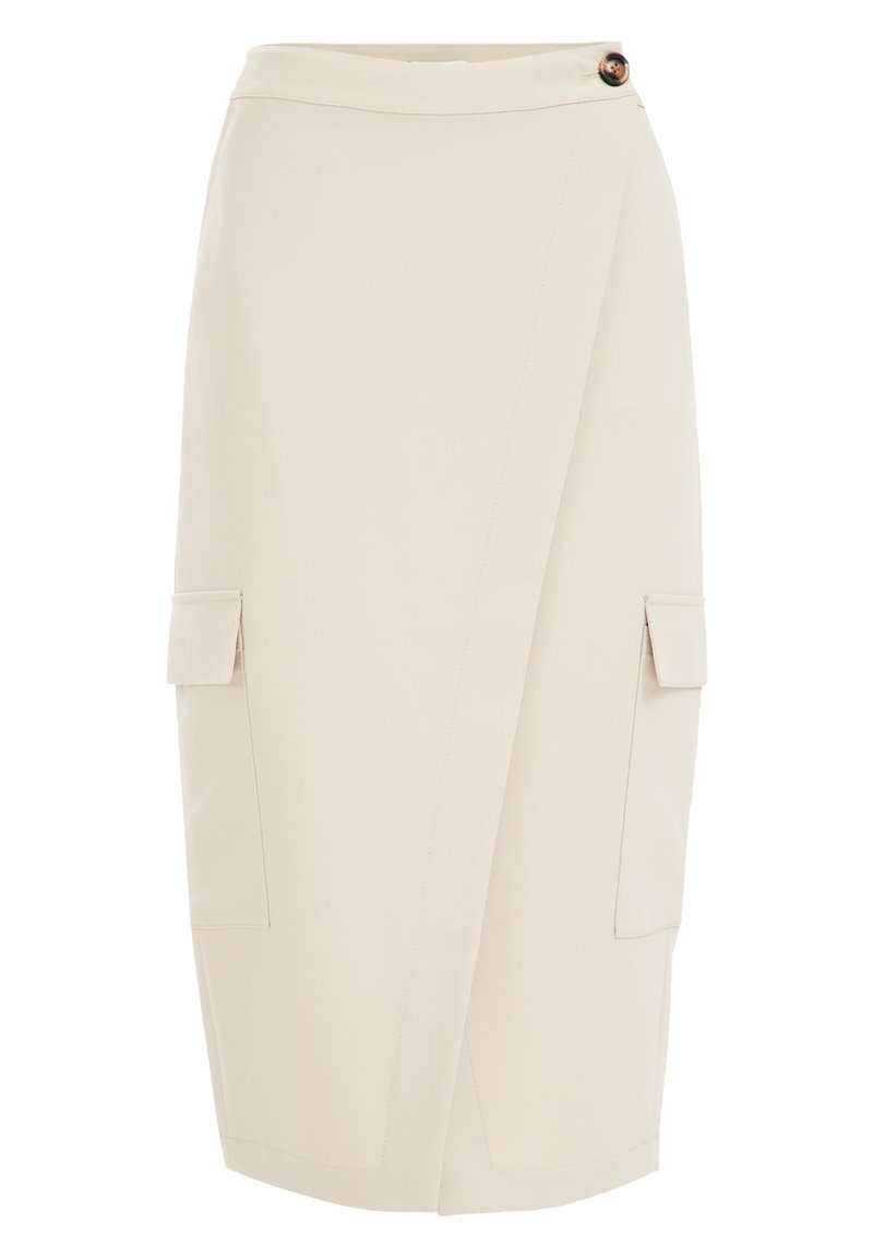 WE Fashion Wikkelrok beige