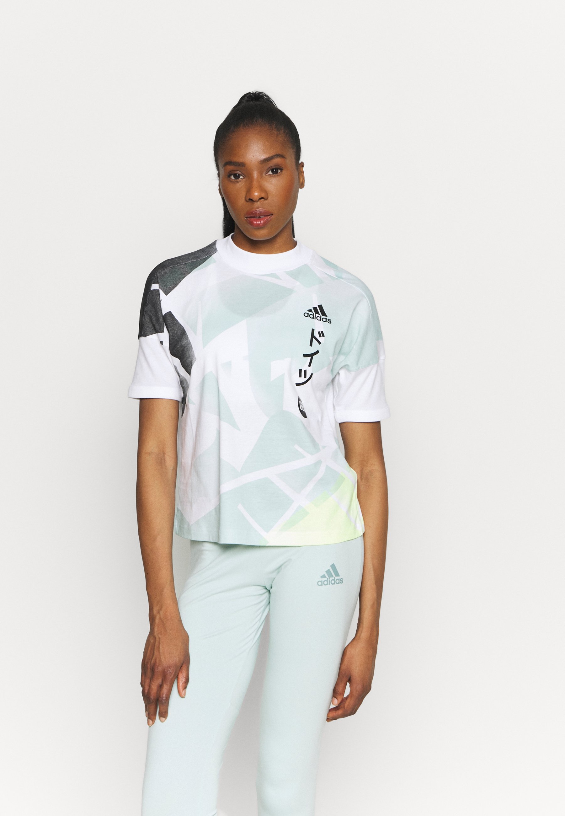 Adidas Performance Ger Zne Tee T Shirt Print White Weiss Zalando De