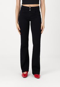 ONLY ONLRAIN FLARED  - Široké džíny - washed black