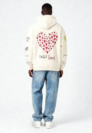 TATTOO SWEETHEART PRINT OVERSIZED - Hoodie - off white