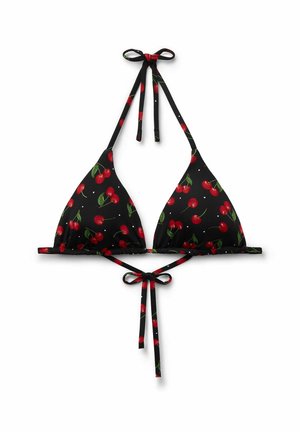 Tezenis Haut de bikini - schwarz y nero stampa cherry