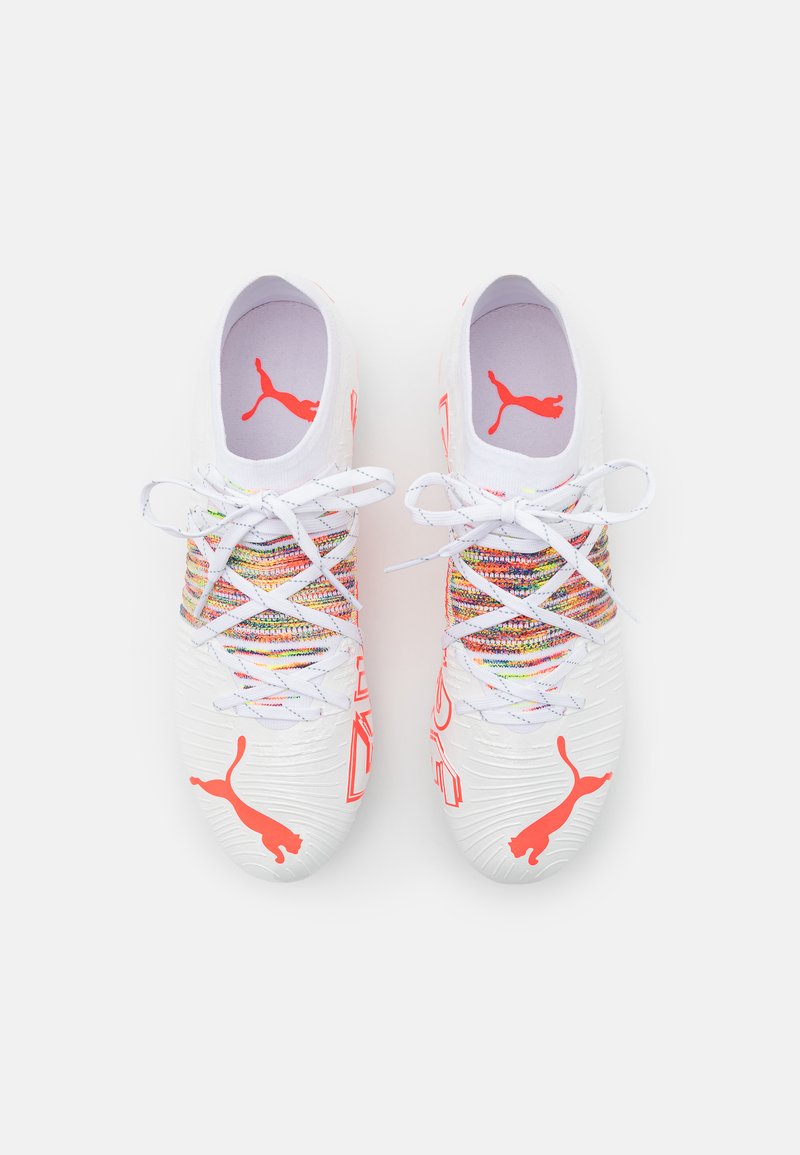 Puma Future Z 2 1 Fg Ag Moulded Stud Football Boots White Red Blast White Zalando Co Uk