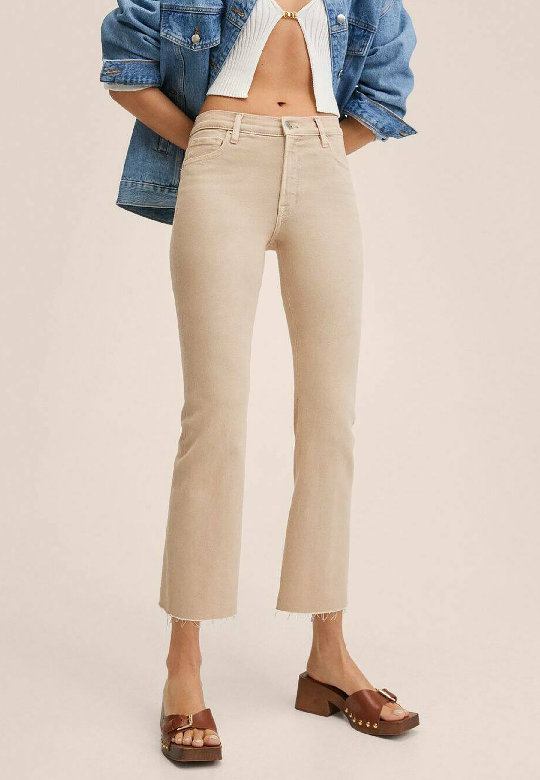 Mango SIENNA - Jeans a zampa - beige - Zalando.it