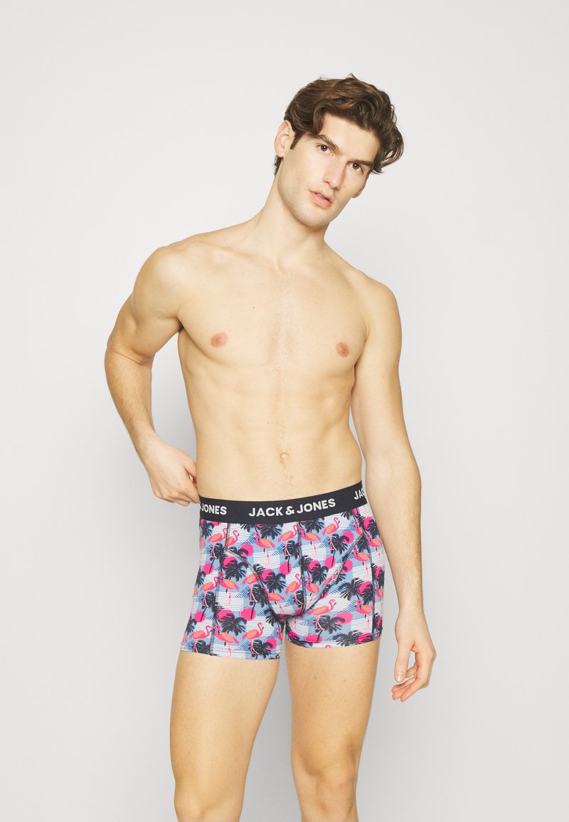 Jack & Jones JACFLOWER TRUNKS 3 PACK - Boxershort - black/bardaboes cherry/maritime blue/rood