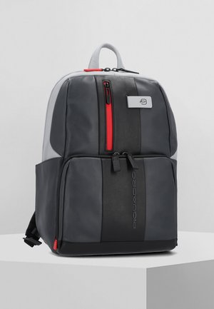 URBAN BUSINESSRUCKSACK LEDER 39 CM LAPTOPFACH - Tagesrucksack - grey black