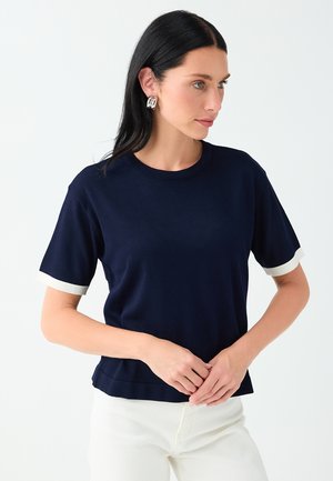 Jimmy Key, CREW NECK SHORT SLEEVE KNIT TOP - T-shirt basique - dark blue