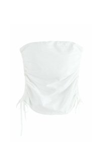 REGULAR FIT - RUCHED TIE DETAIL  - Top - white