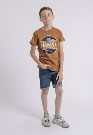Ritchie Jeans COL ROND NUMATIS-J - T-shirt imprimé - camel