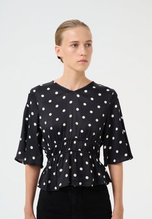 DOTTA - Pusero - black with egret dot
