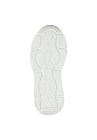 White rubber shoe sole with a textured pattern featuring wavy lines and curves. Size marked as 37. Smooth at the toe and heel areas.
