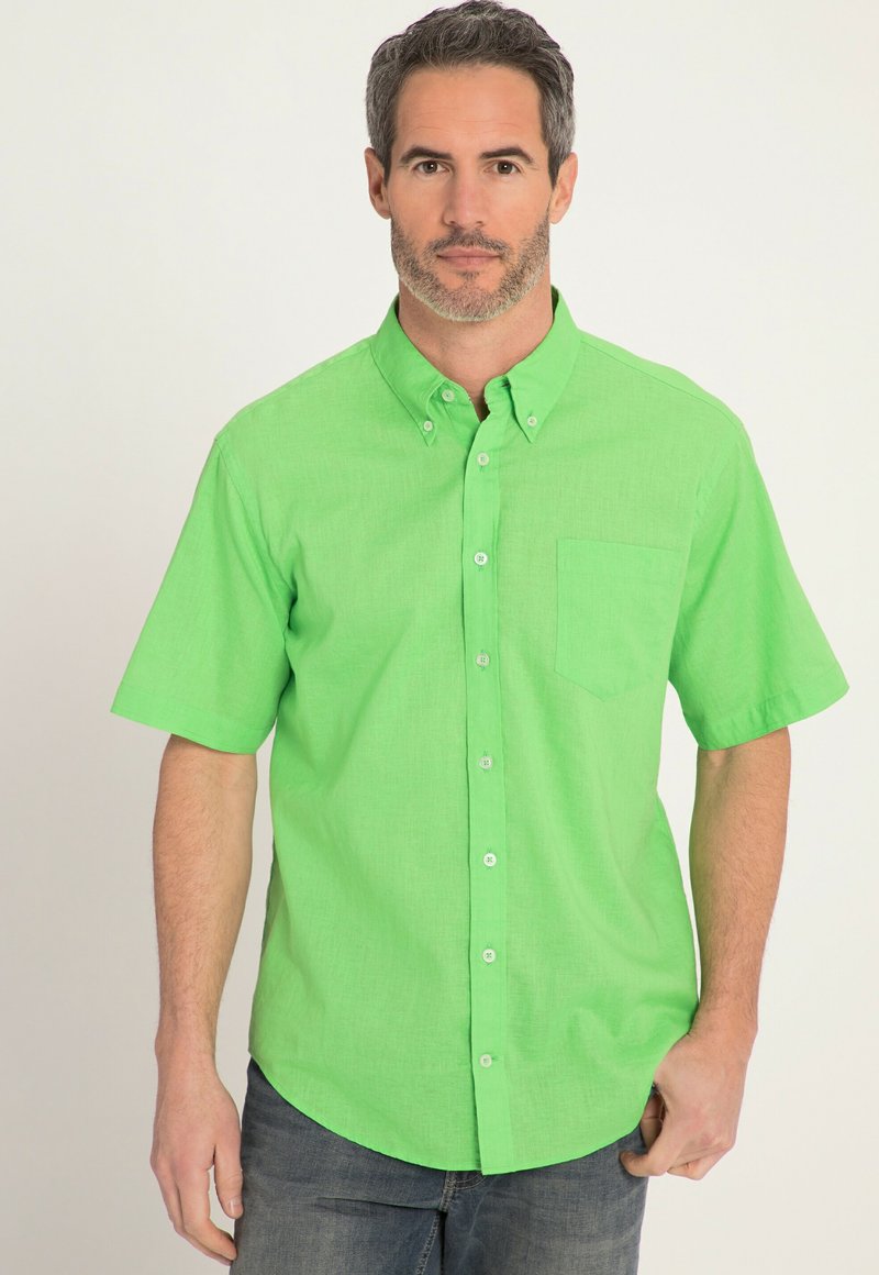 JP1880 SHORT SLEEVES BUTTON-DOWN COLLAR MODERN FIT - Camisa - green