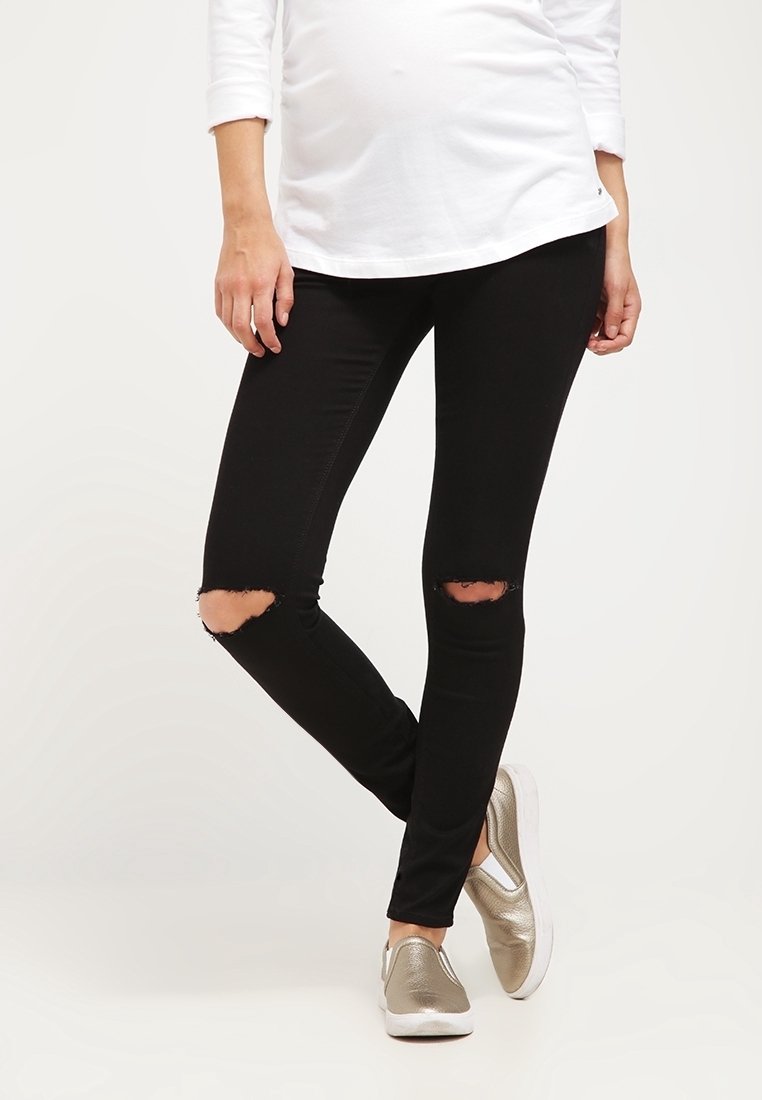 Topshop Maternity Džíny Slim Fit - black