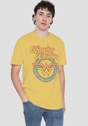 Warner Brothers, Print T-shirt - mottled light yellow
